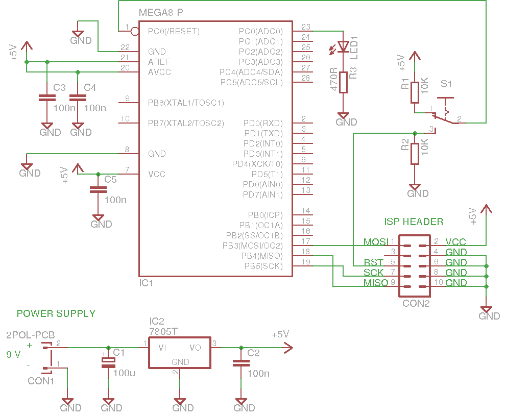 Figure 2: Blinking LED circuit